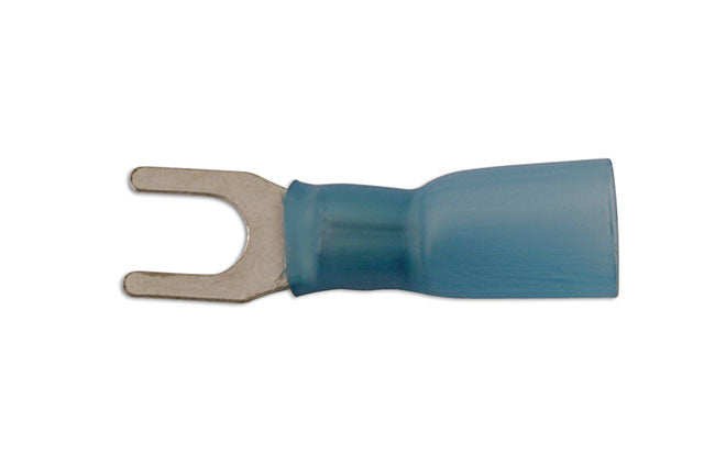 Blue Heat Shrink Fork Terminal 5.0mm 25pc