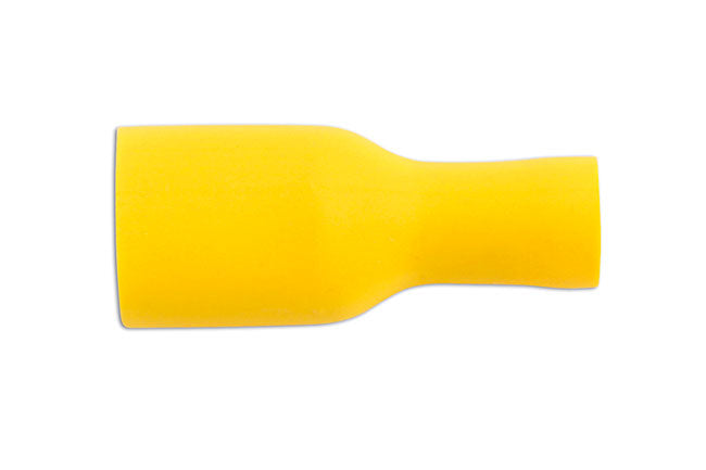 Yellow Female Fully Ins. Push-On 9.5mm 100pc