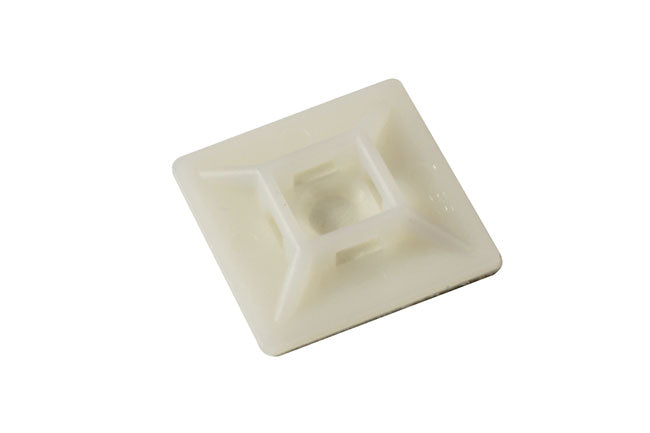 Natural Cable Tie Self-Adhesive Mounts 22mm 100pc