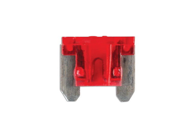 Low Profile Mini Blade Fuses 10A, Red 25pc