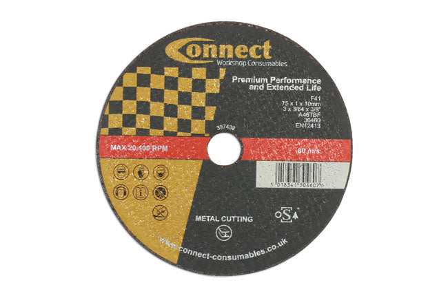 Extra Thin Cutting Discs 75mm x 1.0mm 10pc