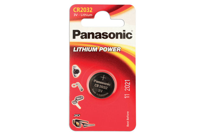 Panasonic Coin Cell Battery CR2032 3V (Box of 12) 1pc