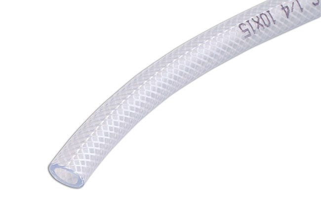 Clear PVC Braided Tubing 8mm ID 30m