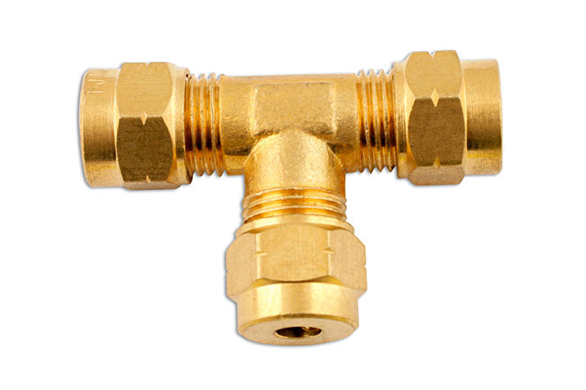 Brass Coupling Tee Piece 6mm 5pc