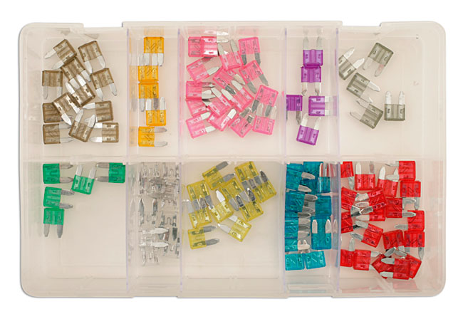 Assorted Mini Blade Fuses 100pc
