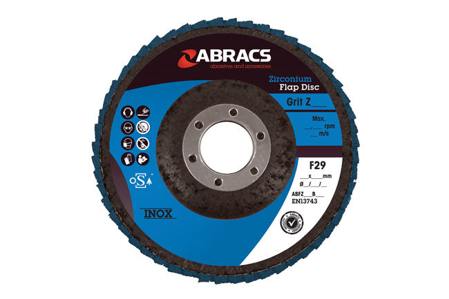 Abracs Zirconium Flap Discs 100mm x P80 5pc
