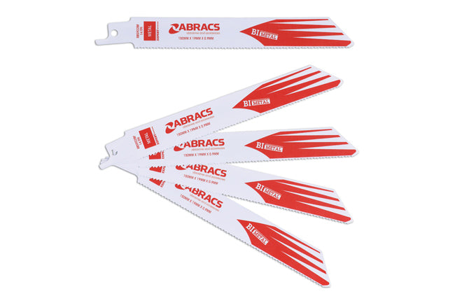 Abracs Reciprocating Saw Blades 150 x 19 x 0.9mm 14tpi 5pc