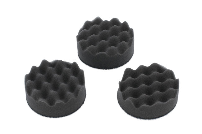Finishing Corrugated Velcro Black Pad 3pc