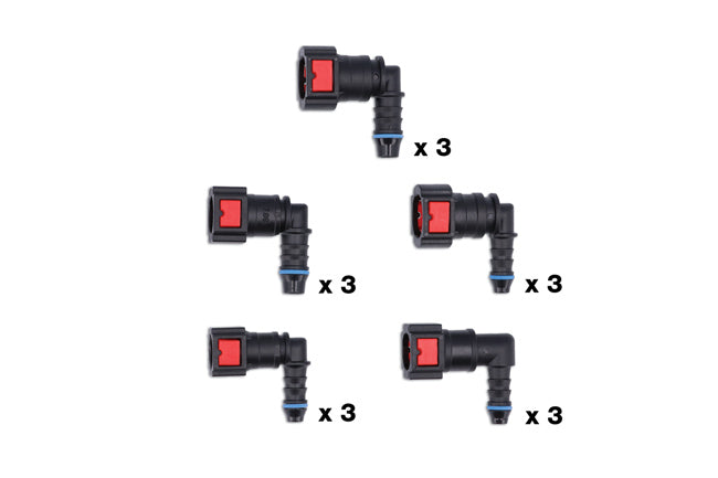 Assorted 90° Angled AdBlue® Quick Connectors 15pc