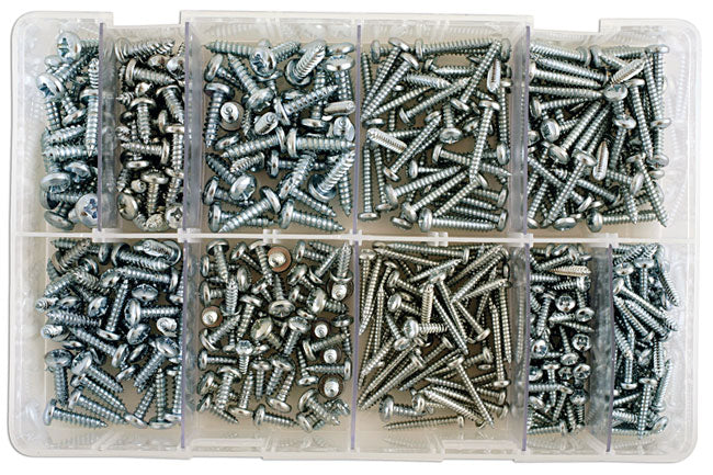 Assorted Self Tapping Pan Pozi Screws 4-10 Box 700pc
