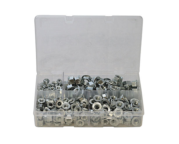 Assorted Metric Flange Nuts Box 225pc