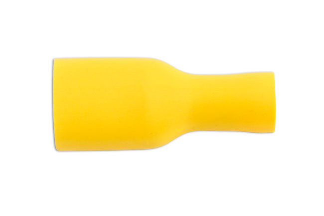 Yellow Fully Insulated Female Push On Terminal 6.3mm 10pc