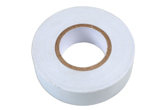 White PVC Insulation Tape 19mm x 20m 10pc