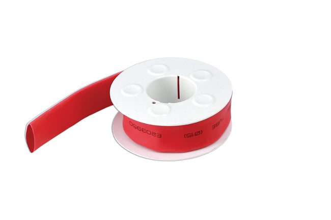 Heat Shrink Tubing on a roll 15mm 1.22m roll Red