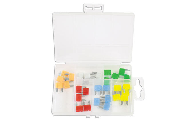 Assorted LED Mini Blade Fuses 30pc