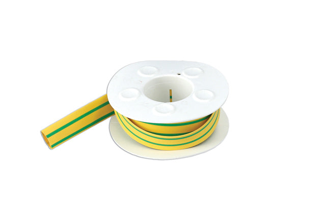 Yellow / Green Earth 9.0mm Heat Shrink - Roll 3m