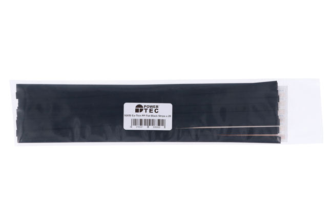 Extra Thin PP Flat Black Strips 11mm 20pc