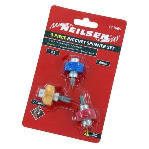 Ratchet Spinner 3 Pcs 1/4 Drive By Neilsen