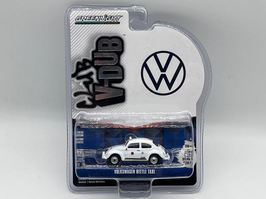 Volkswagen Beetle Taxi White GreenLight 1/64