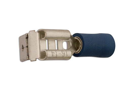 Blue Piggyback Terminal  6.3mm 100pc