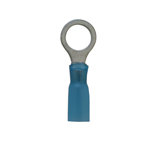 Blue Heat Shrink Ring Terminal 8.4mm 25pc