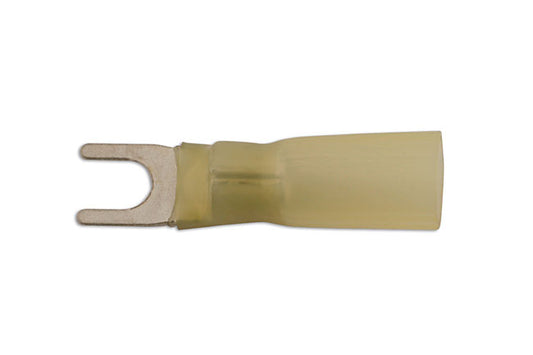 Yellow Heat Shrink Fork Terminal 5.0mm 25pc