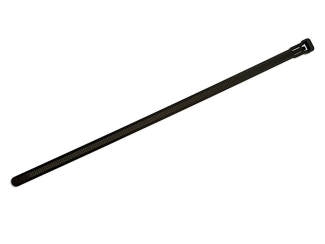 Releasable Black Cable Tie 250mm x 7.5mm 100pc
