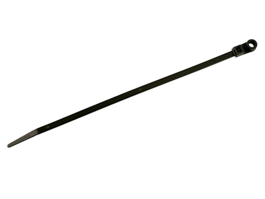 Mounting Head Black Cable Tie 200mm x 4.8mm 100pc