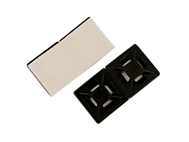 Black Cable Tie Self-Adhesive Mounts 19mm 100pc