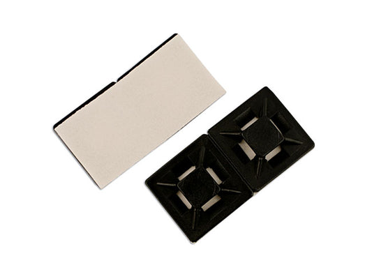 Natural Cable Tie Self-Adhesive Mounts 19mm 100pc