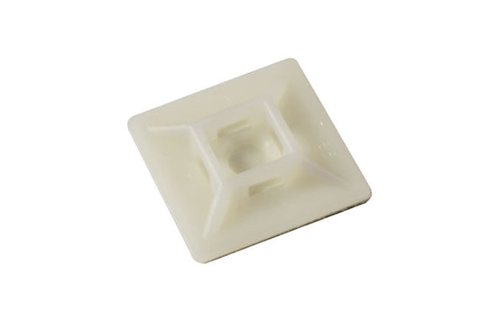 Natural Cable Tie Self-Adhesive Mounts 22mm 100pc