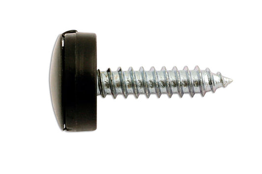 Number Plate Security Screws 6 x 20mm Black Cap 100pc