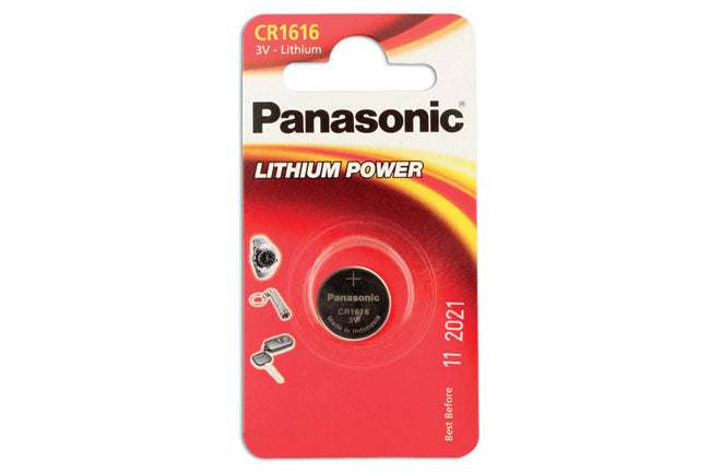 Panasonic Coin Cell Battery CR1616 3V 1pc x 12