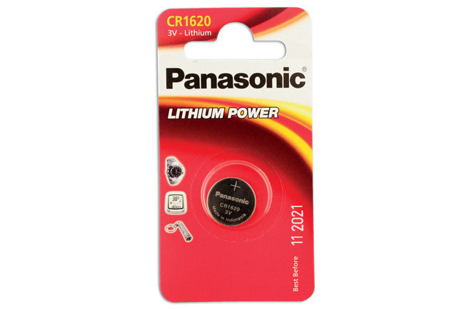 Panasonic Coin Cell Battery CR1620 3V 1pc x 12