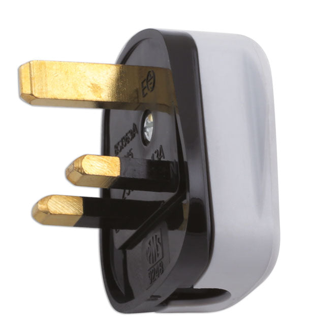 High Impact White Plug Tops 13A 10pc