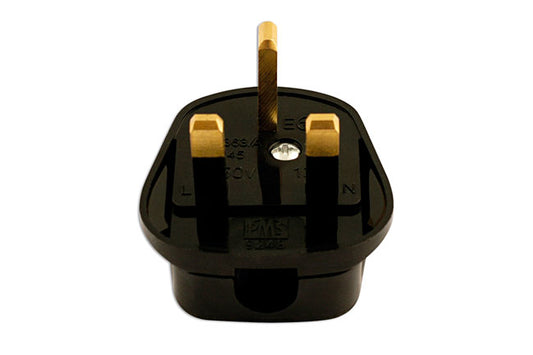 High Impact Black Plug Tops 13A 10pc