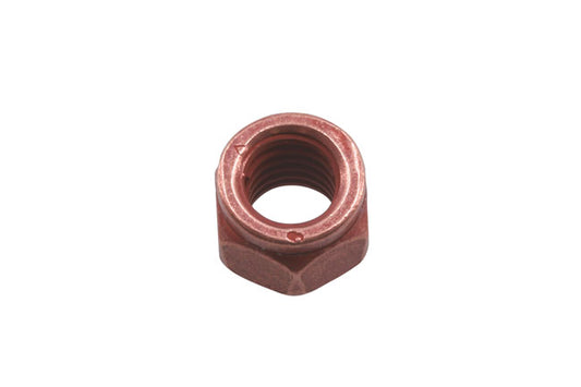 Copper Flashed Nut Slotted Lock M8 x 1.25 x 12mm Hex 5pc