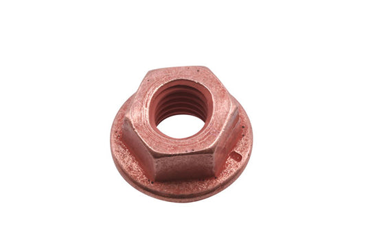 Copper Flashed Nut Flanged & Self Locking M8 x 1.25 x 13mm Hex 5pc