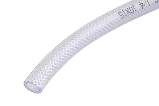 Clear PVC Braided Tubing 5mm ID 30m