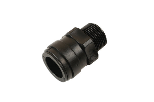 Push-Fit Male Connector 22mm Tube OD to 3/4" BSPT 5pc