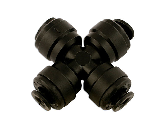Push-Fit Cross Connector 10mm 5pc