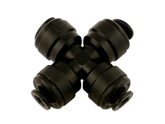 Push-Fit Cross Connector 6mm 5pc