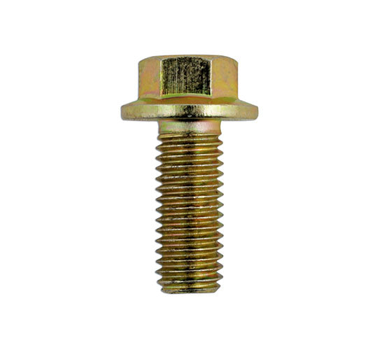 Flanged Bolt M6 x 1.0 x 40mm Zinc Yellow 100pc