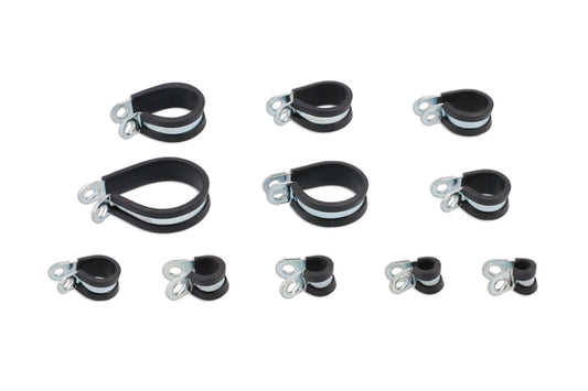 Assorted Rubber Lined P Clips 60pc