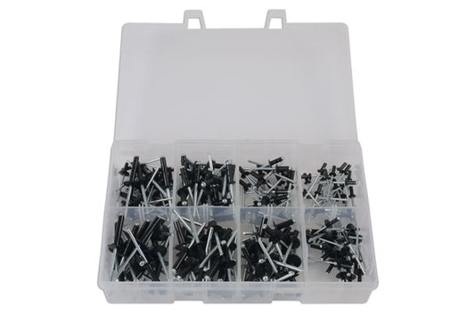 Assorted Popular Black Rivets 200pc