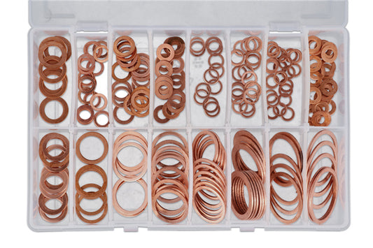 Assorted Copper Sealing Washers Imperial Box 225pc