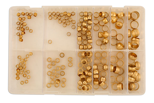 Assorted Metric Brass Barrel & Stepped Olives 200pc