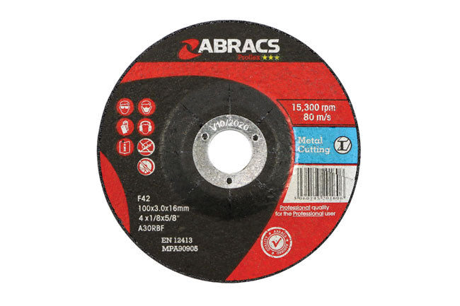 Abracs DPC Cutting Discs 100mm x 3.0mm 10pc