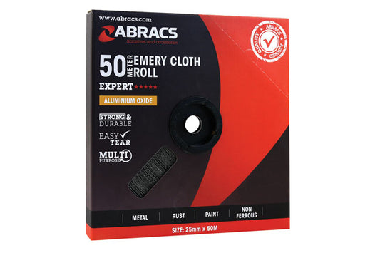Abracs Emery Roll 25mm x 50m x P60  1pc