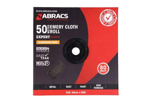Abracs Emery Roll 50mm x 50m x P80 1pc